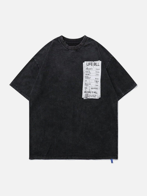 Distressed Painting Washed Tee - Anagoc