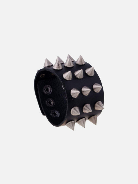 Punk Leather Rivet Adjustable Bracelet - Anagoc