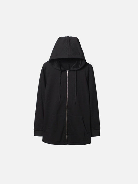 Dark Zip Up Cloak Cape Oversize Wizard Coat - Anagoc