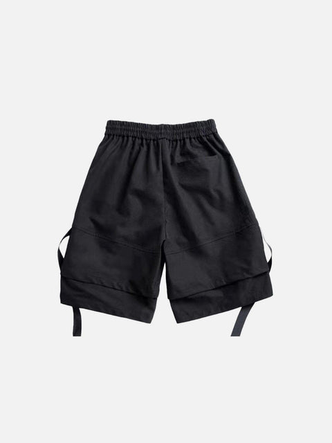 Drawstring Letter Shorts - Anagoc