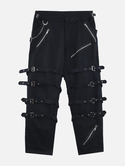 Punk Metal Decoration Pants - Anagoc