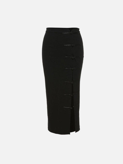 Slim Fit Sexy Buckle Skirt - Anagoc
