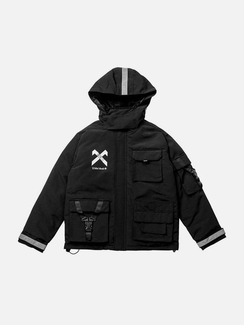 Combat Reflective Strip Winter Coat - Anagoc