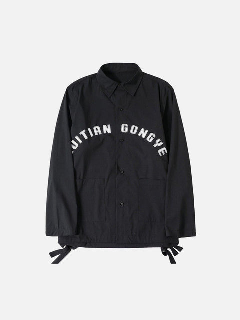 Functional Print Oversize Shirt - Anagoc
