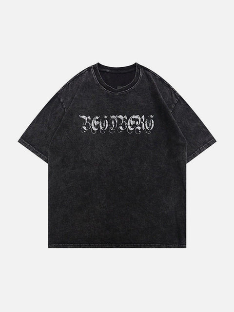 Dark Forest Cotton Washed Graphic Tee - Anagoc