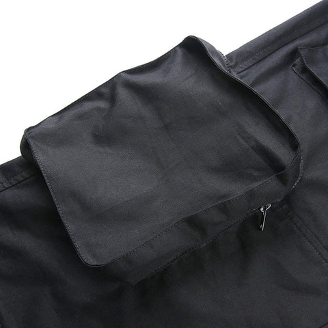 Asymmetrical Multi Pockets Cargo Pants - Anagoc