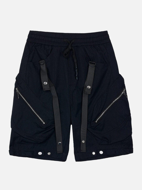 Multi Pockets Ribbon Shorts - Anagoc