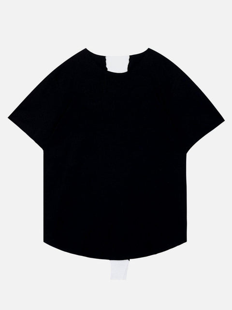 Back Cross Patchwork Tee - Anagoc