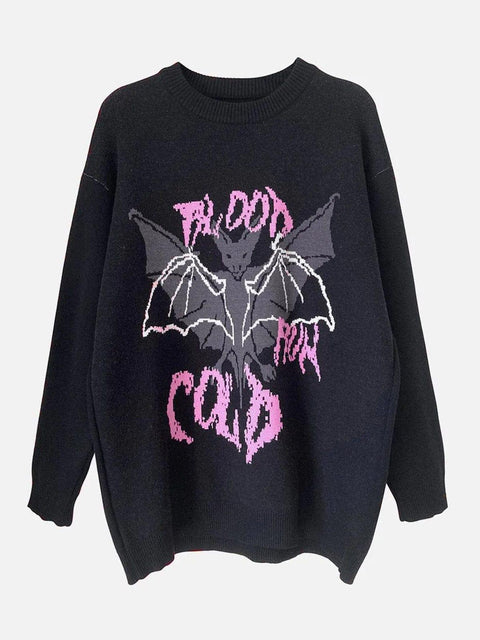 Bat Pattern Sweater - Anagoc