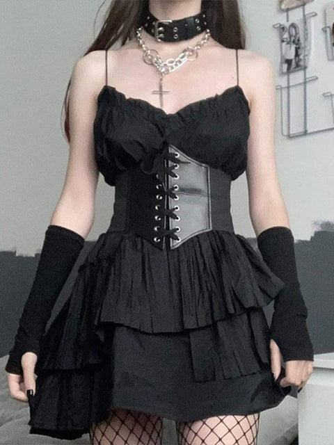 Punk Dark Irregular PU Belt - Anagoc