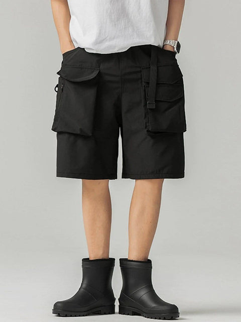 Multi Pockets Drawstring Cargo Shorts - Anagoc