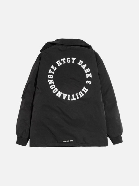 Dark Combat Multi Pockets Winter Coat - Anagoc