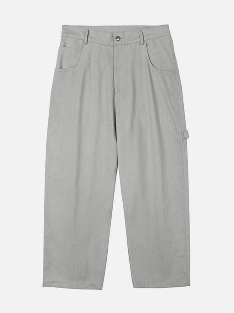 Solid Color Embroidery Pants - Anagoc