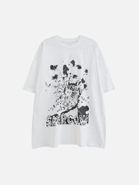 Flower Plant Letters Bombing Graphic Tee - Anagoc