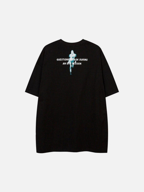Dark Style Letters Portrait Graphic Tee - Anagoc