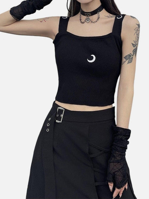 Dark Moon Embroidered Vest - Anagoc