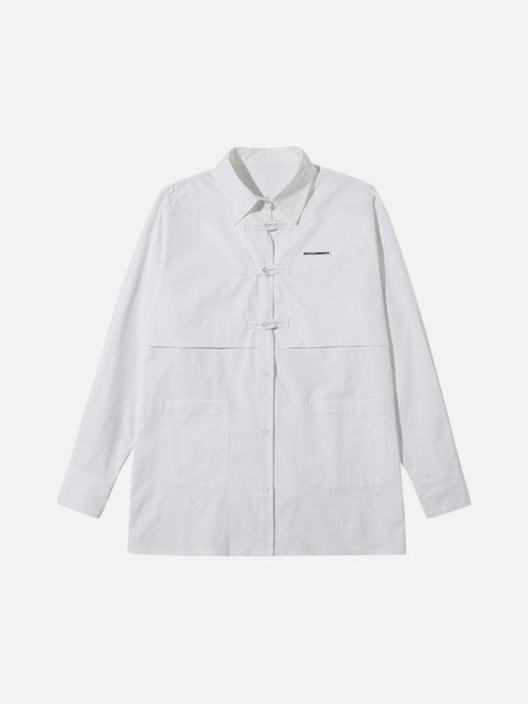 Solid Color Labelling Shirt - Anagoc