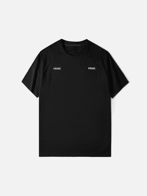 Punk Function Letter Print Cotton Tee - Anagoc