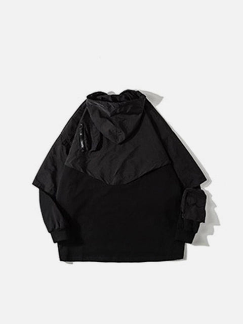 Fake Two Shawls Hoodie - Anagoc