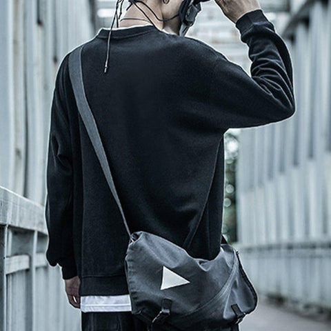 Fake Two Print Sweatshirt - Anagoc