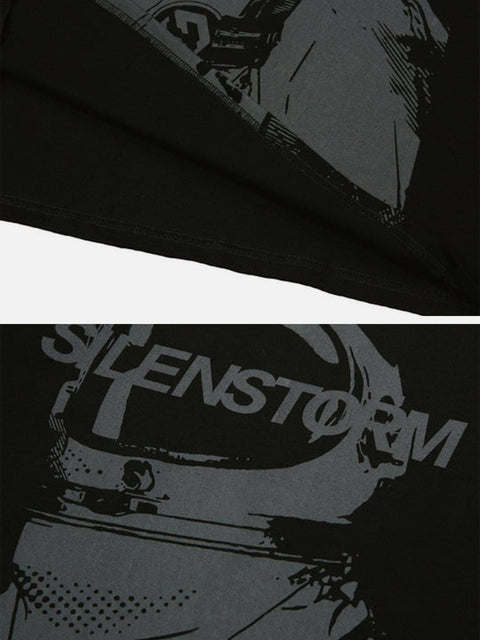 Space Astronaut Graphic Cotton Tee - Anagoc