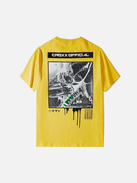 Function Dark Print Cotton Tee - Anagoc