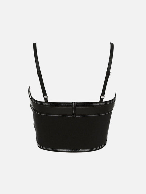 Dark Belt Buckle Slim Vest - Anagoc