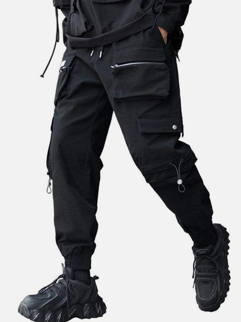 Three-dimensional Zipper Pockets Cargo Pants - Anagoc