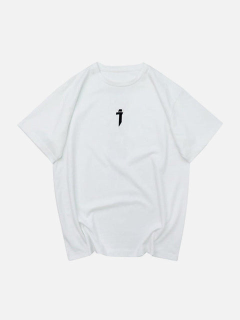 Cyberpunk Devil Embroidery Tee - Anagoc