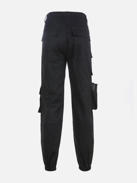 Asymmetrical Multi Pockets Cargo Pants - Anagoc