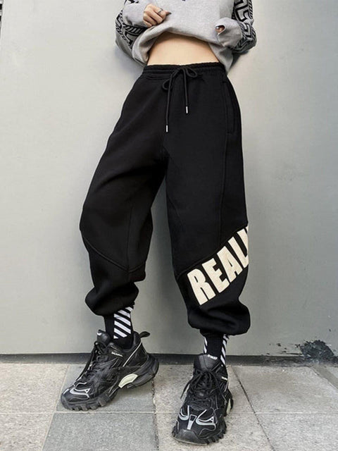 Asymmetry Print Harem Pants - Anagoc