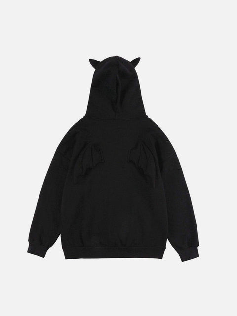 Devil Wings Decoration Hoodie - Anagoc