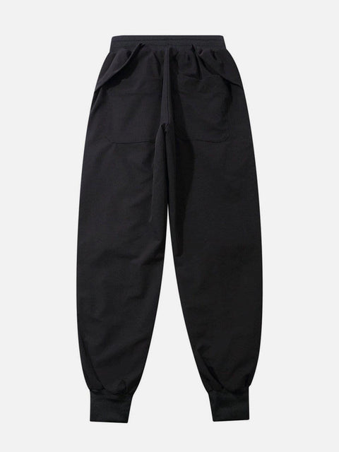 Side Semi-circular Pockets Cargo Pants - Anagoc