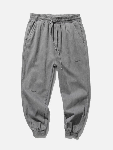Letter Embroidery Harem Pants - Anagoc