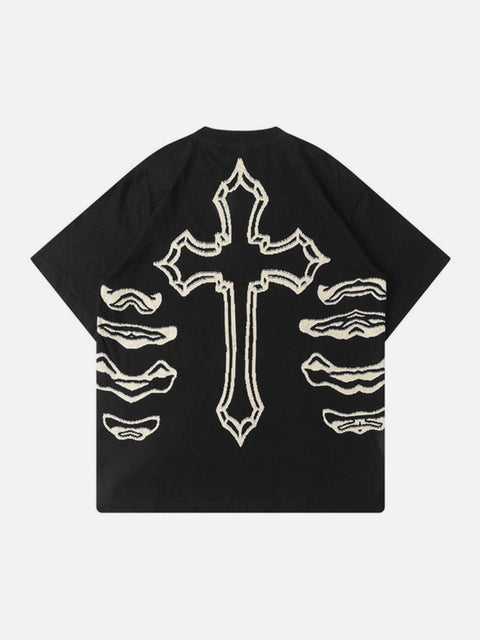 Cross Cotton Graphic Tee - Anagoc