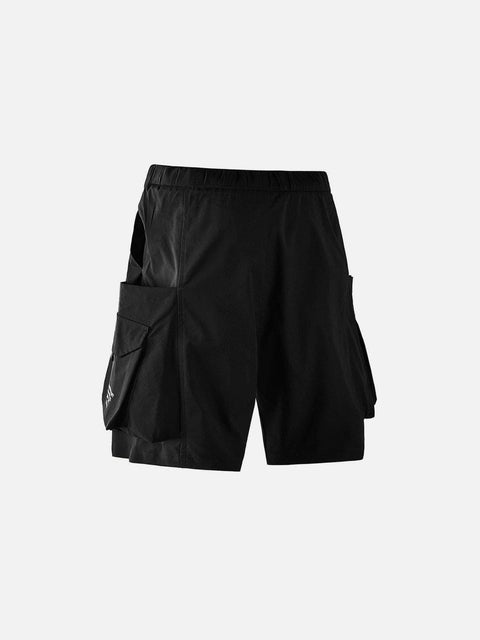 Dark Functional Big Pockets Nylon Shorts - Anagoc