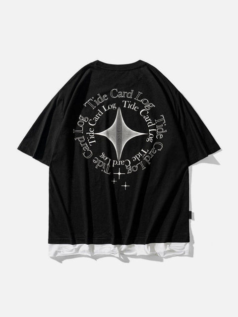 Tassel Cross Graphic Tee - Anagoc