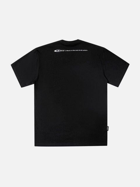 Circle Stars Letters Graphic Tee - Anagoc