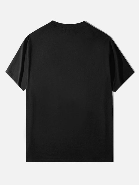 Punk Mechanical Girl Print Cotton Tee - Anagoc