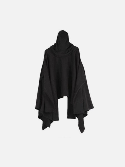 Dark Style Detachable Hat Cloak Hoodie - Anagoc