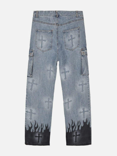 Nev Flame & Cross Vibe Jeans - Anagoc
