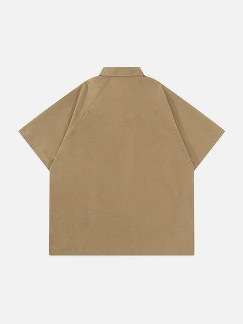 Big Pocket Zipper Shirt - Anagoc