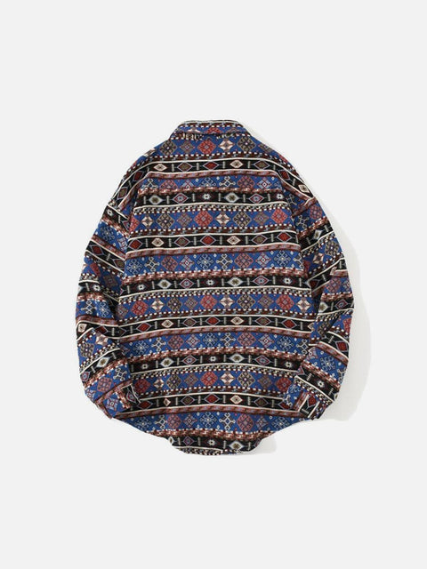 "Knitted Striped" Long Sleeve Shirt - Anagoc