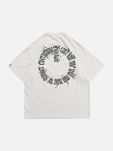 Cut Circle Letters Tee - Anagoc