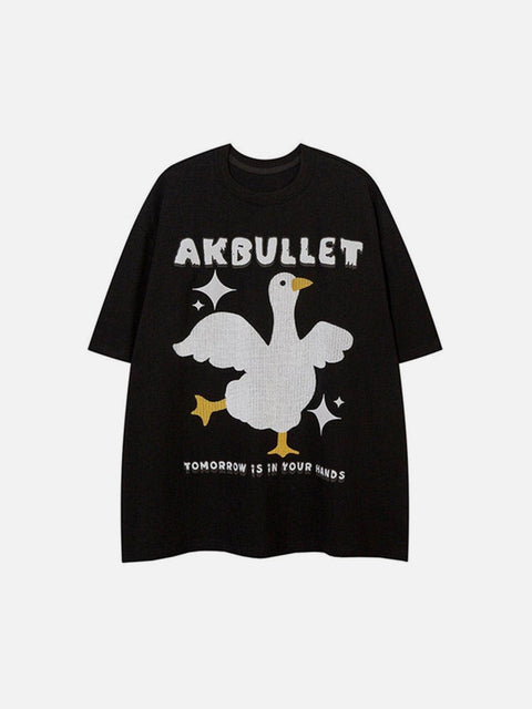Shining Goose Graphic Tee - Anagoc