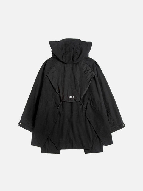 Dark Functional Patchwork Jacket - Anagoc