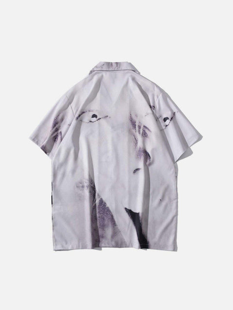 Nev Abstract Character Description Print Shirt - Anagoc