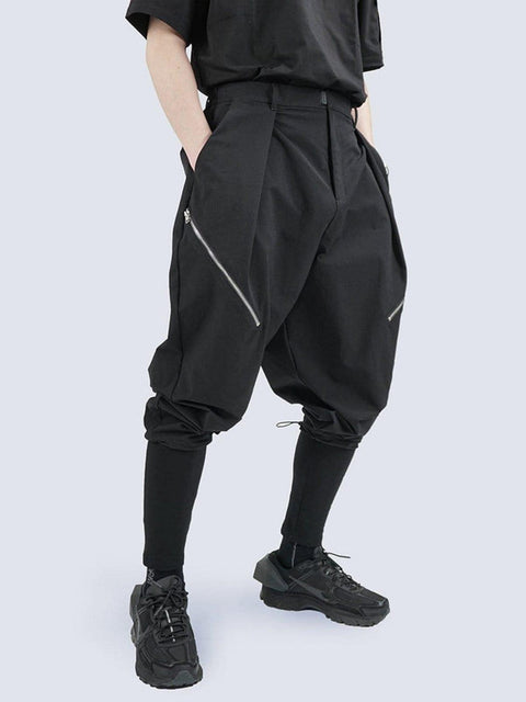 Fake Two Piece Drawstring Pants - Anagoc