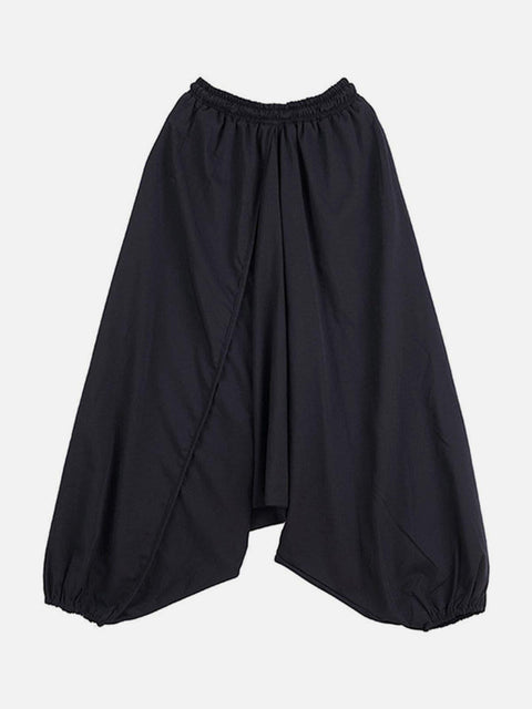 Dark Cross Crotch Oversized Pants - Anagoc