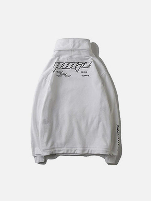 Polar Fleece Turtleneck Hoodie - Anagoc